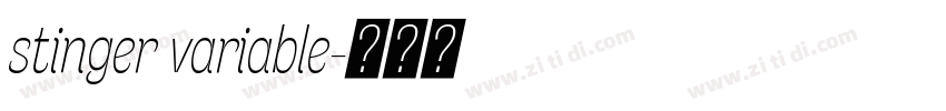 stinger variable字体转换